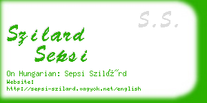 szilard sepsi business card